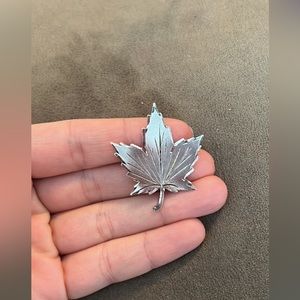Birks Sterling Silver Maple Leaf Pin